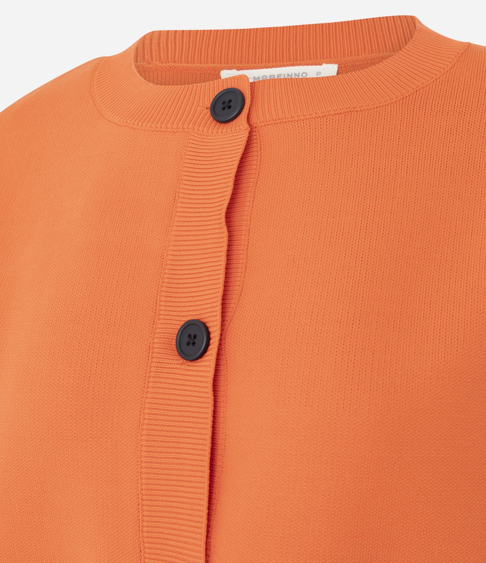 Cardigan Over em Tricô com Botões e Punhos Ajustados Laranja 6