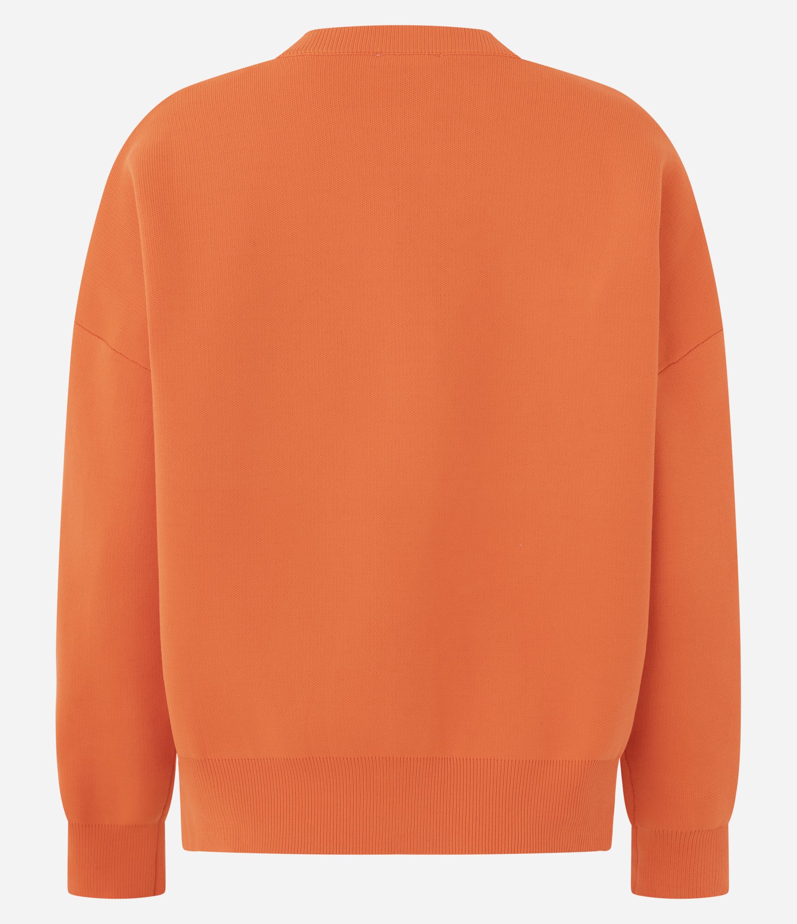 Cardigan Over em Tricô com Botões e Punhos Ajustados Laranja 7