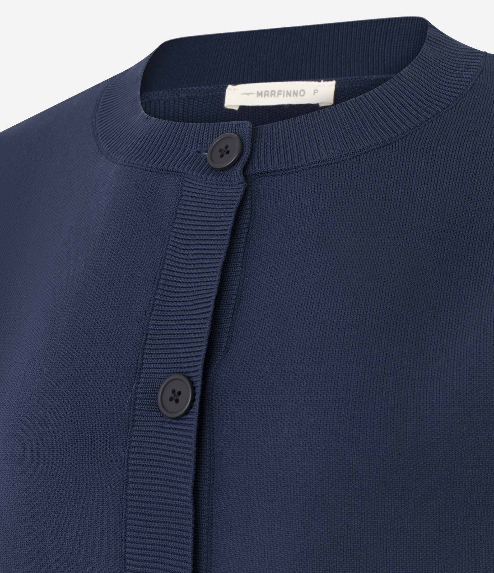 Cardigan Over em Tricô com Botões e Punhos Ajustados Azul 7