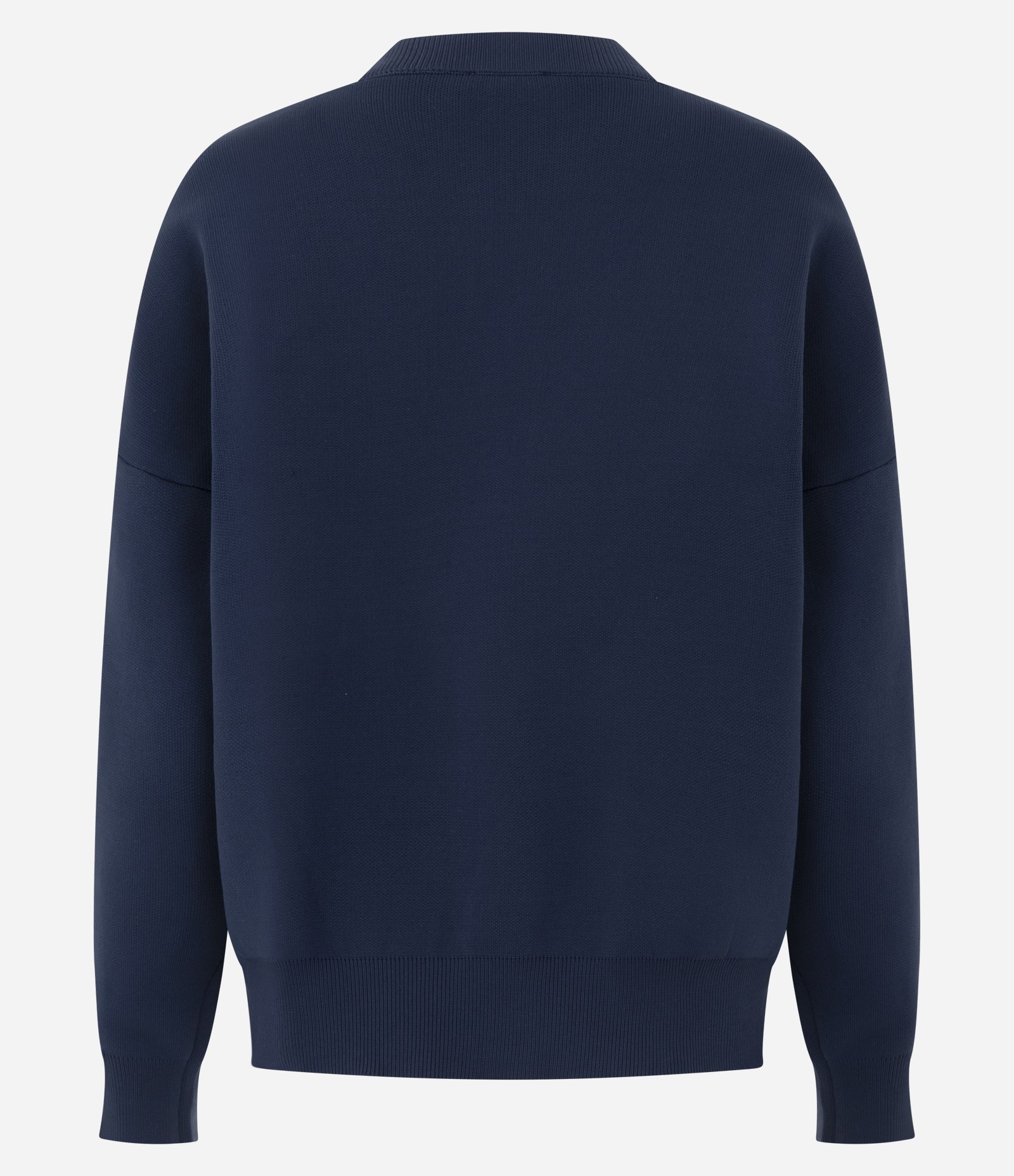 Cardigan Over em Tricô com Botões e Punhos Ajustados Azul 8