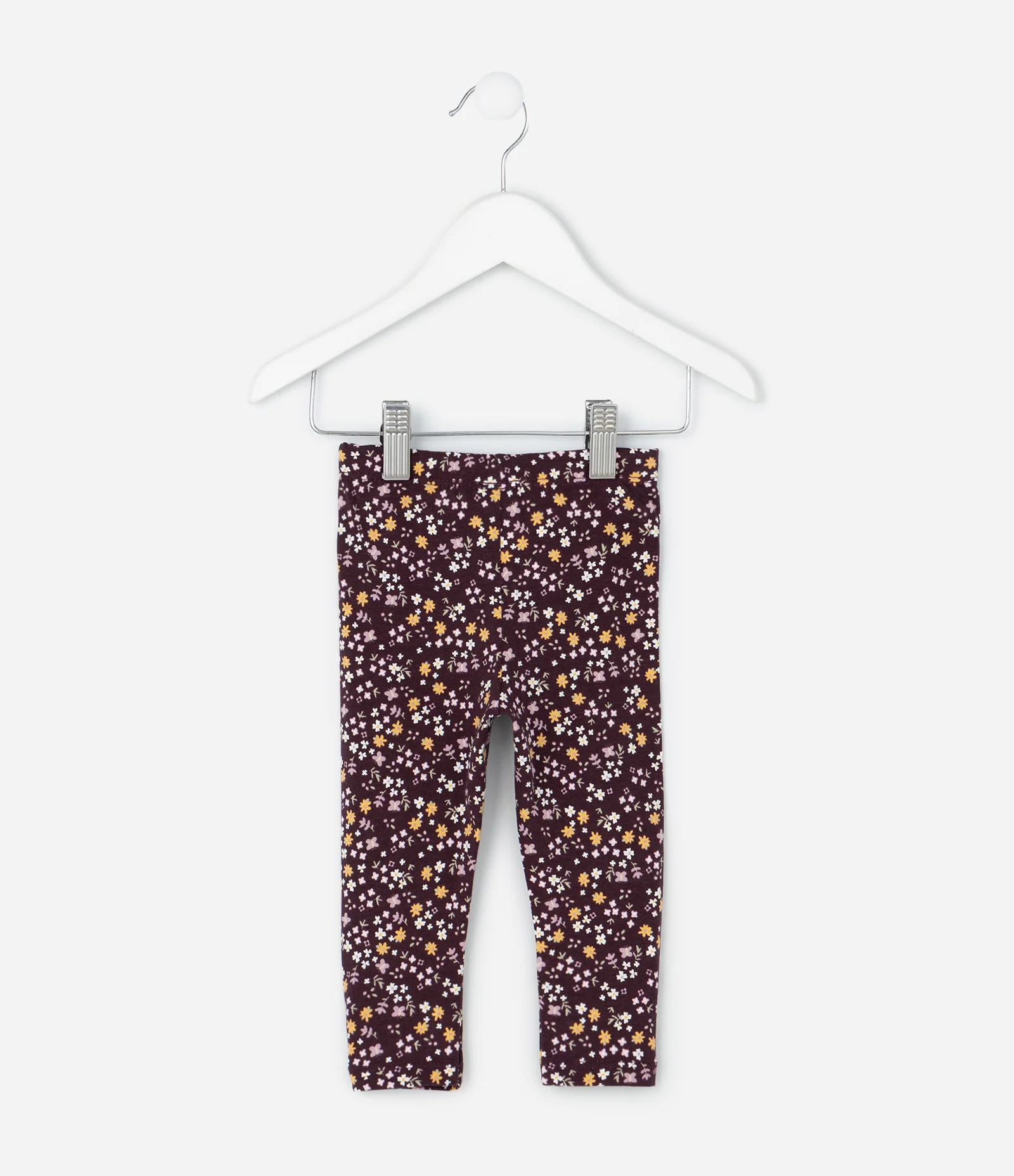 Legging Infantil com Estampa Floral Liberty – Tam 0 a 18 Meses Vinho Escuro 2