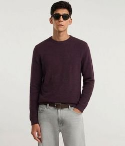 Suéter Comfort em Tricô com Texturizado