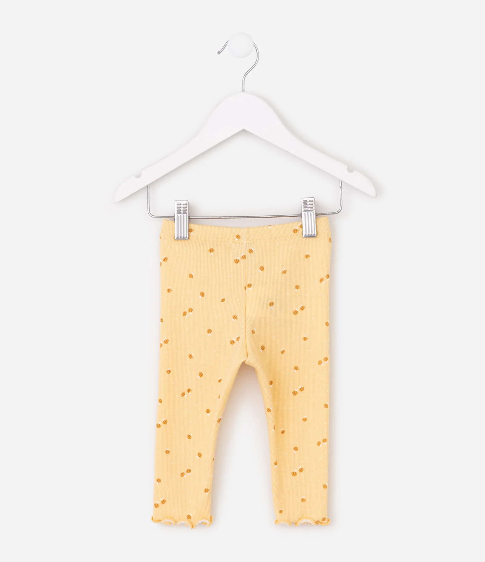Calça Infantil Legging com Estampa Abelhinhas – Tam 0 a 18 Meses Amarelo Claro 2