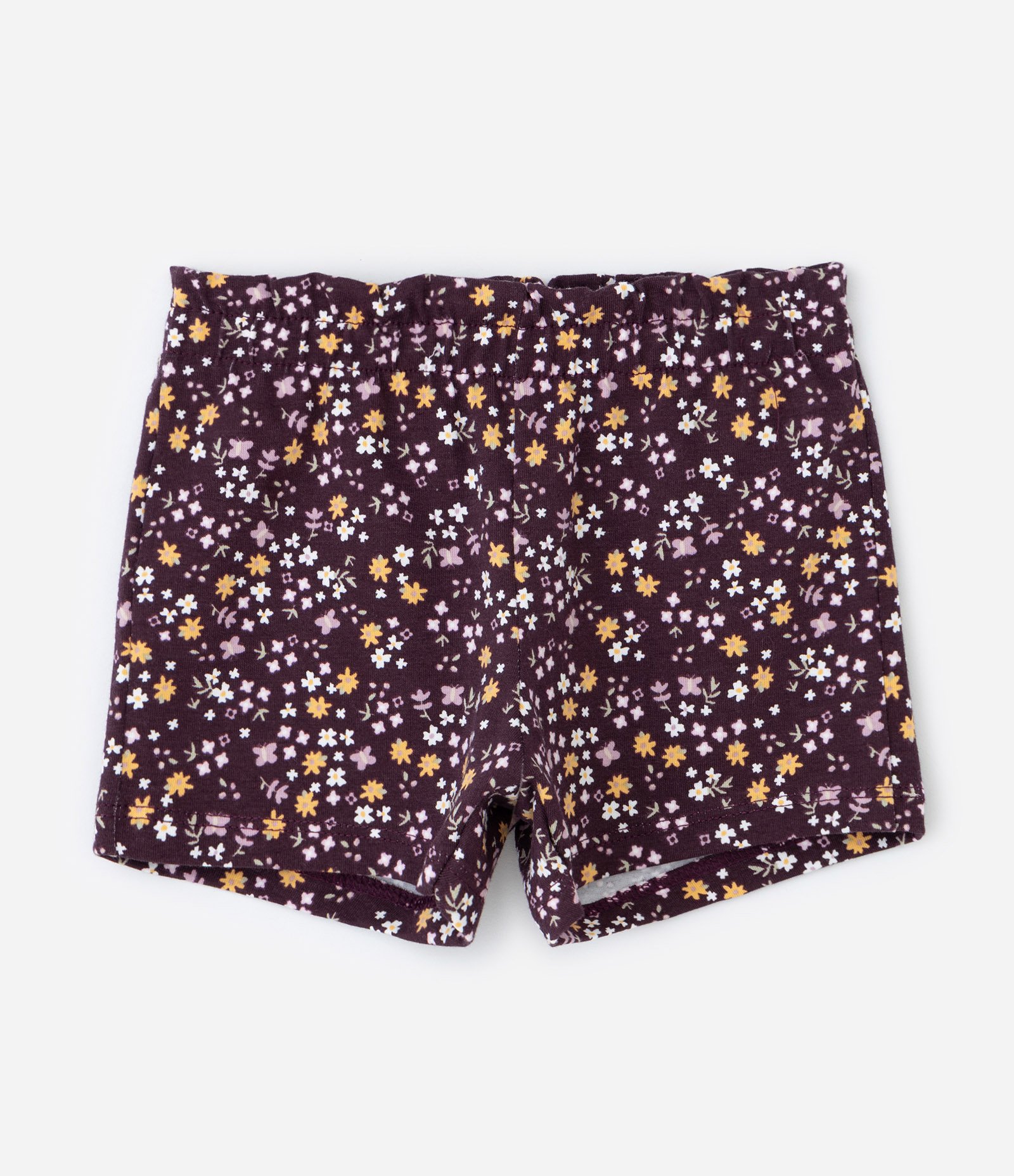 Conjunto Infantil Bata e Short com Estampa Floral – Tam 0 a 18 Meses Lilás 2