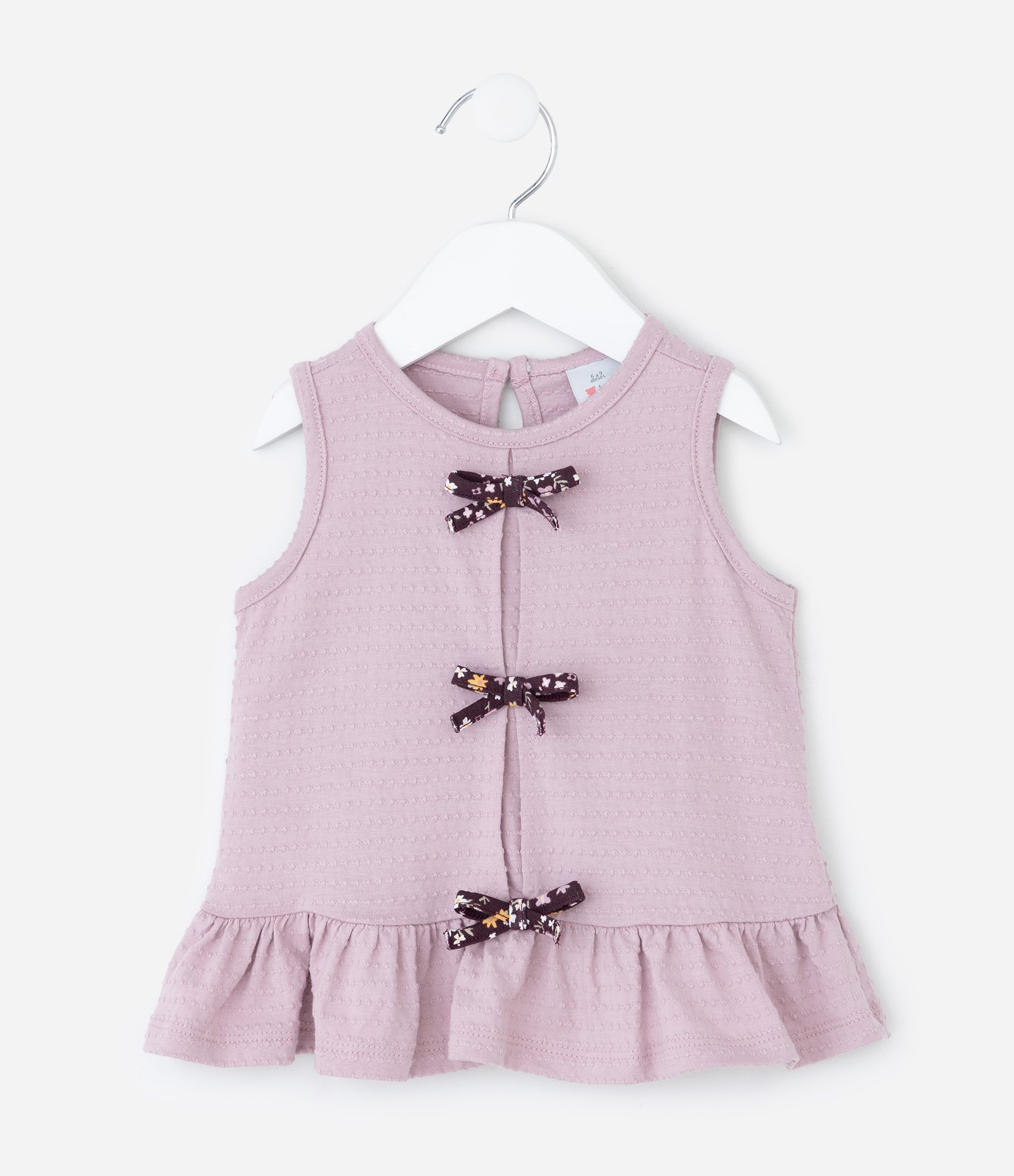 Conjunto Infantil Bata e Short com Estampa Floral – Tam 0 a 18 Meses Lilás 4