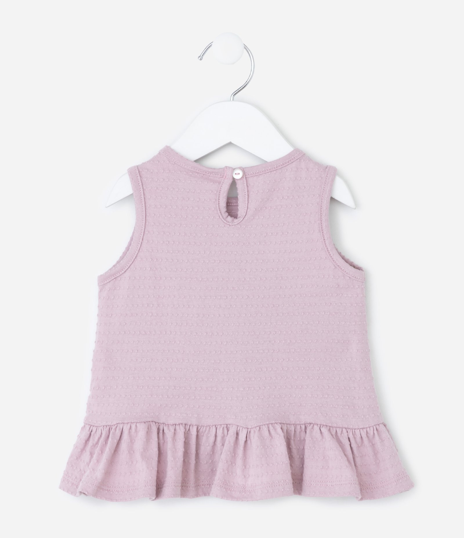 Conjunto Infantil Bata e Short com Estampa Floral – Tam 0 a 18 Meses Lilás 5