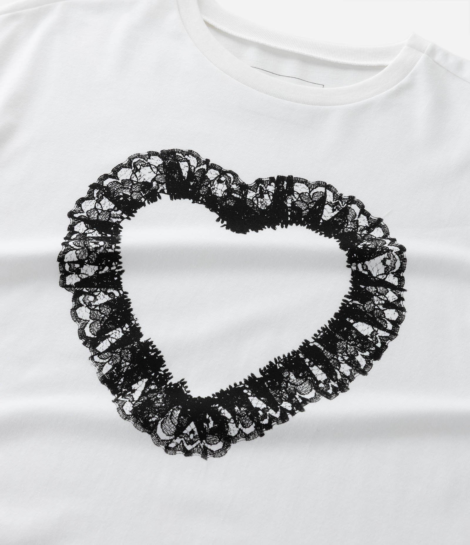 Camiseta Infantil Relaxed com Estampa de Coração – Tam 5 a 14 Anos Branco 4