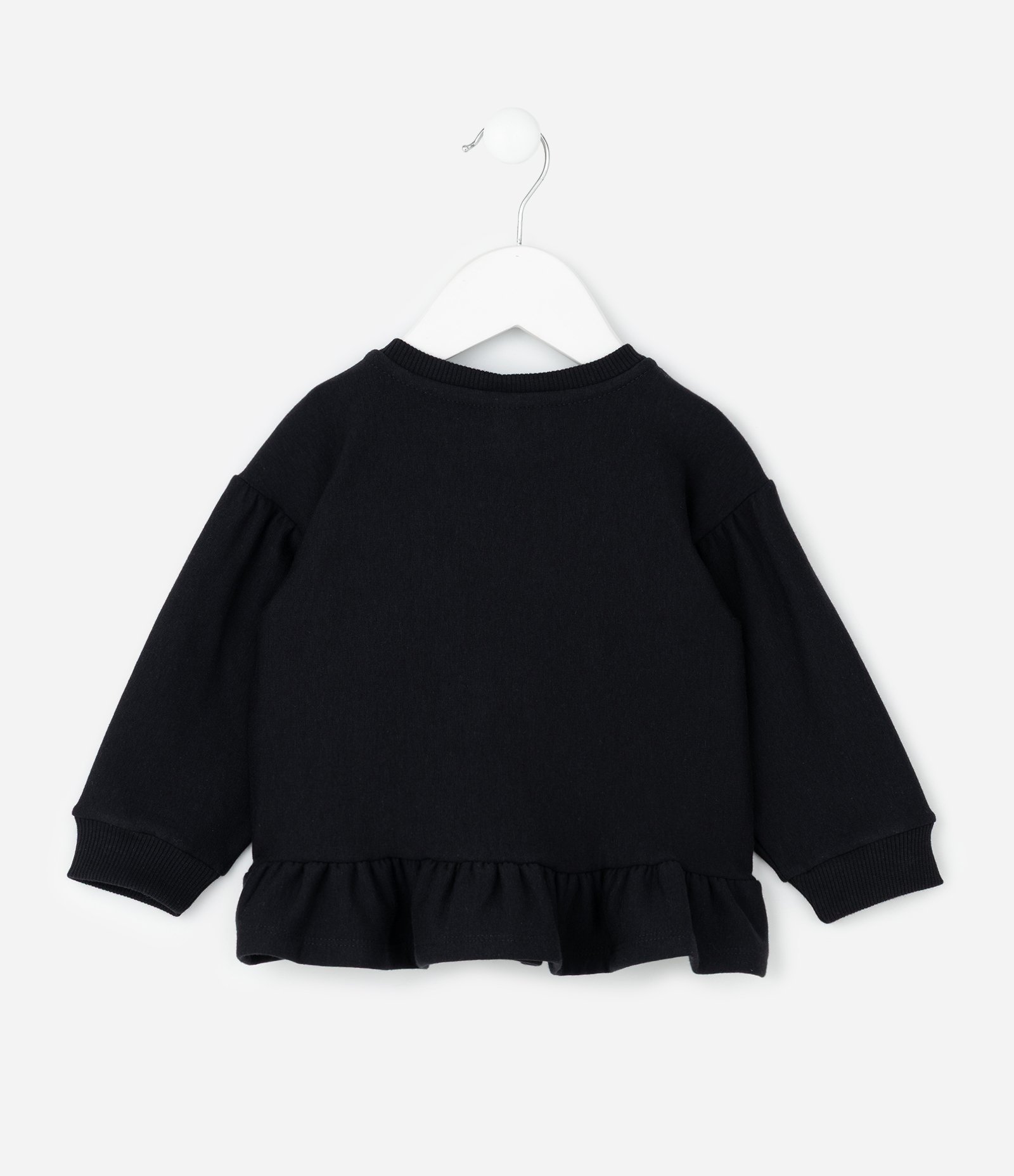 Casaco Infantil com Laços Aplicados – Tam 3 a 18 Meses Preto 2