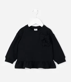 Casaco Infantil com Laços Aplicados – Tam 3 a 18 Meses