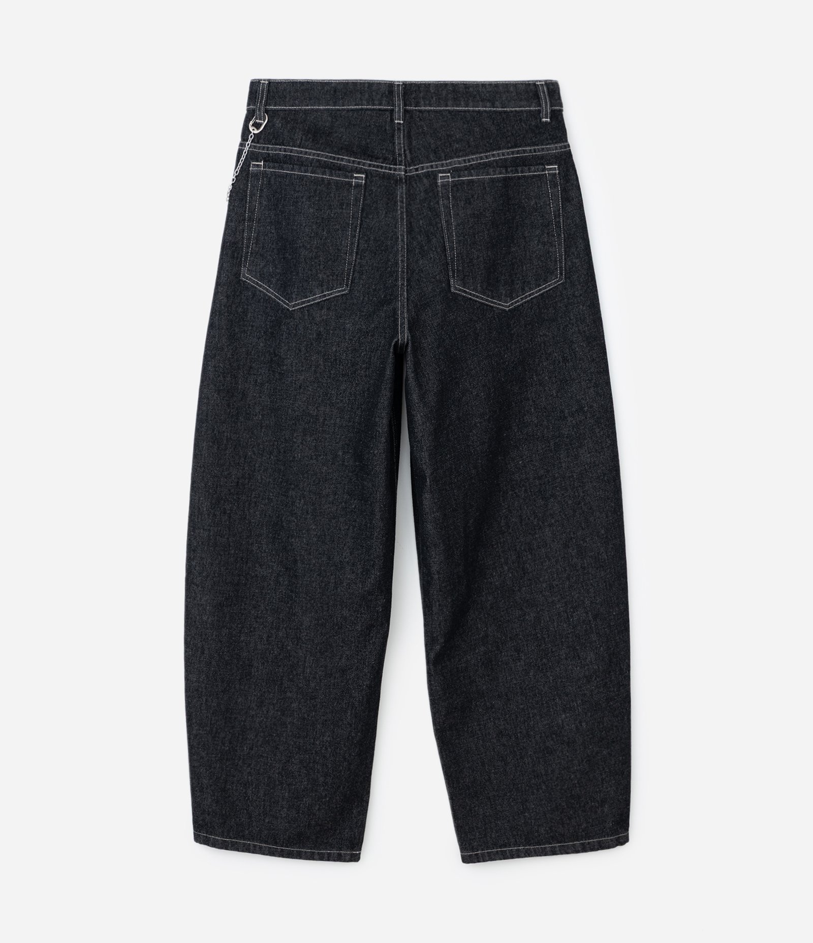 Calça Baggy Balloon em Jeans Denim Liso Azul 6