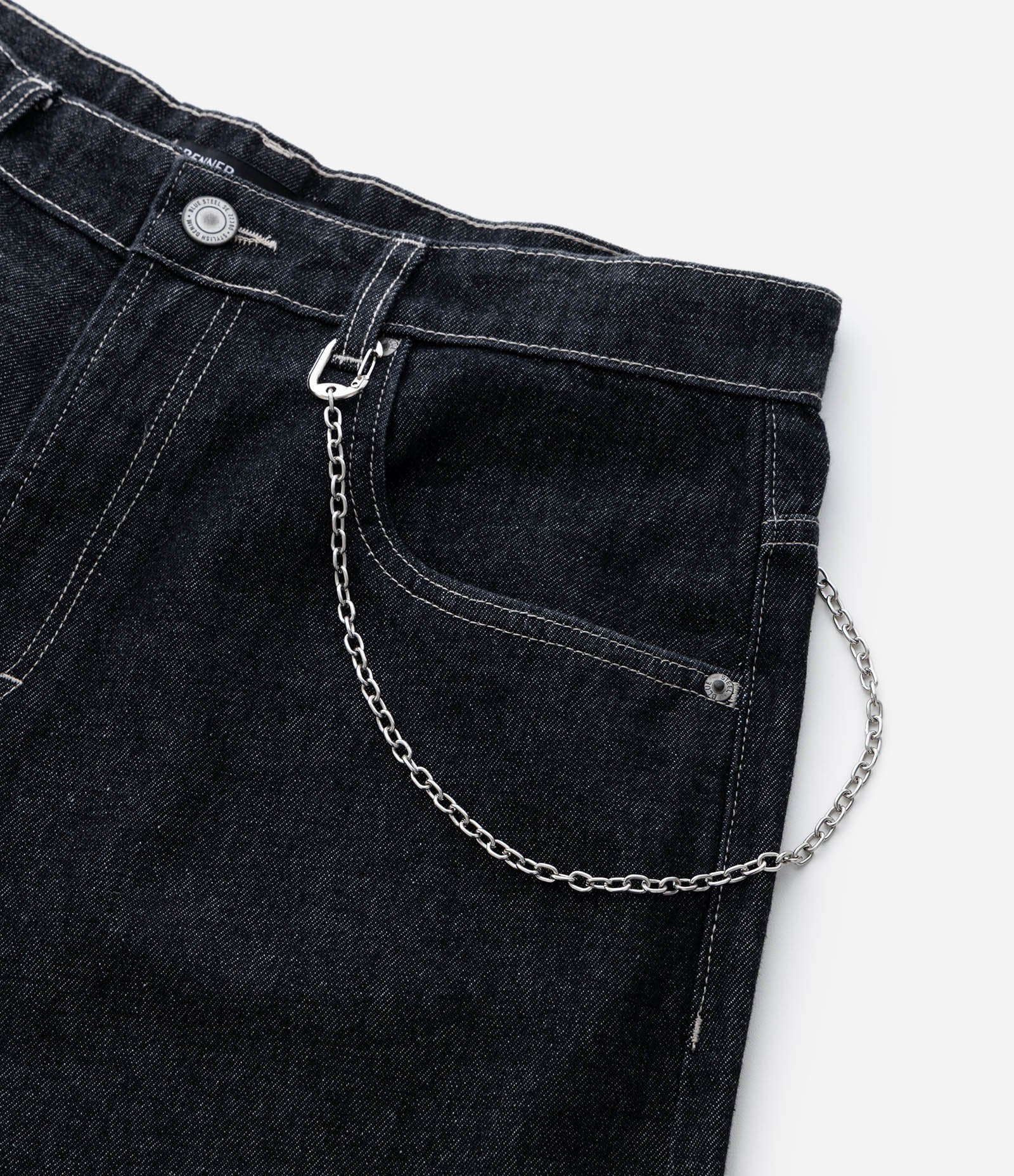 Calça Baggy Balloon em Jeans Denim Liso Azul 9