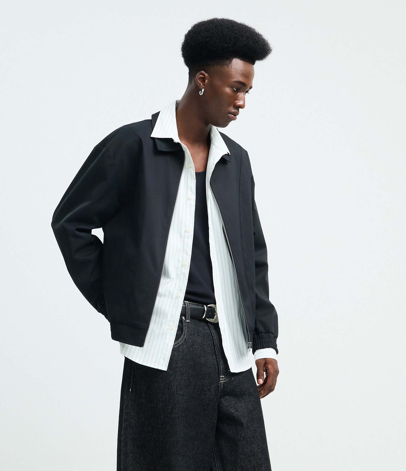 Calça Baggy Balloon em Jeans Denim Liso Azul 4