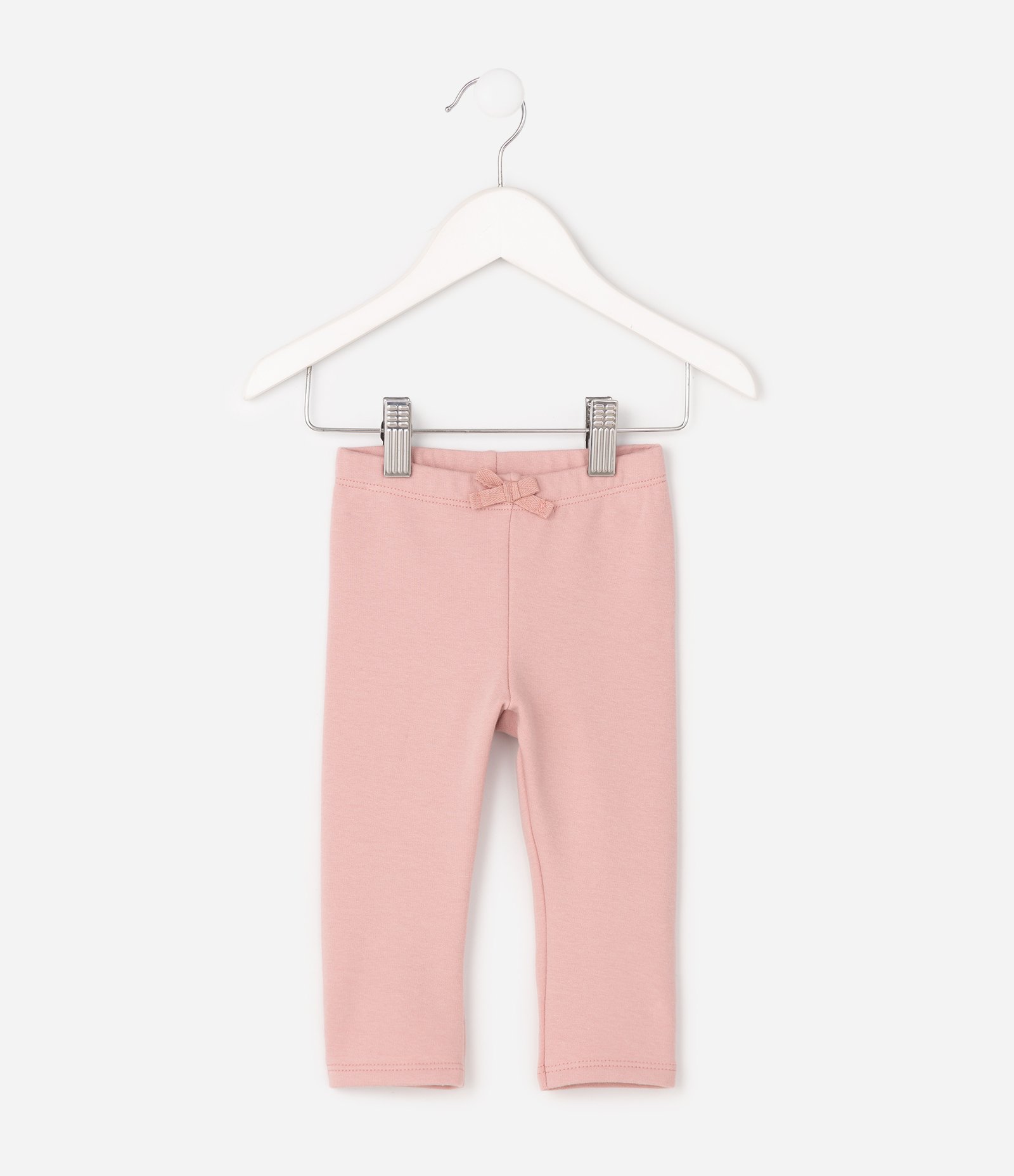 Calça Legging Infantil com Lacinho – Tam 0 a 18 Meses Rosa Claro 1