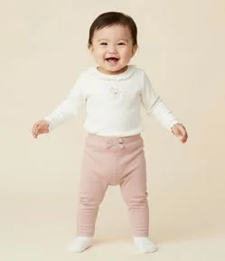 Calça Legging Infantil com Lacinho – Tam 0 a 18 Meses