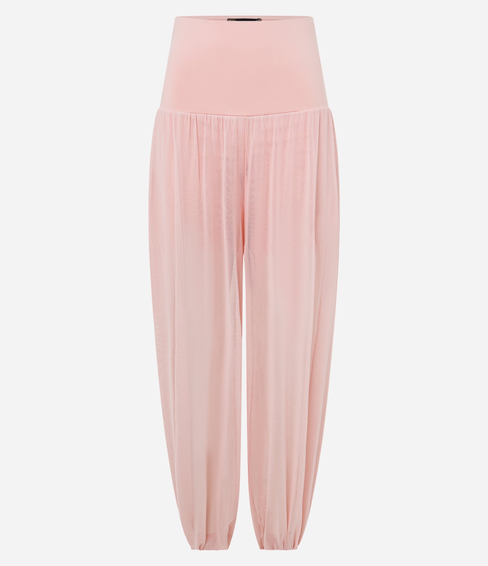 Calça Aladim com Transparência e Forro Curto Rosa 1