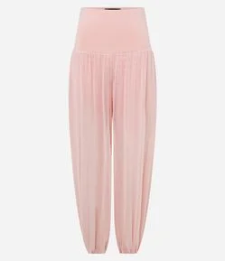 Calça Aladim com Transparência e Forro Curto