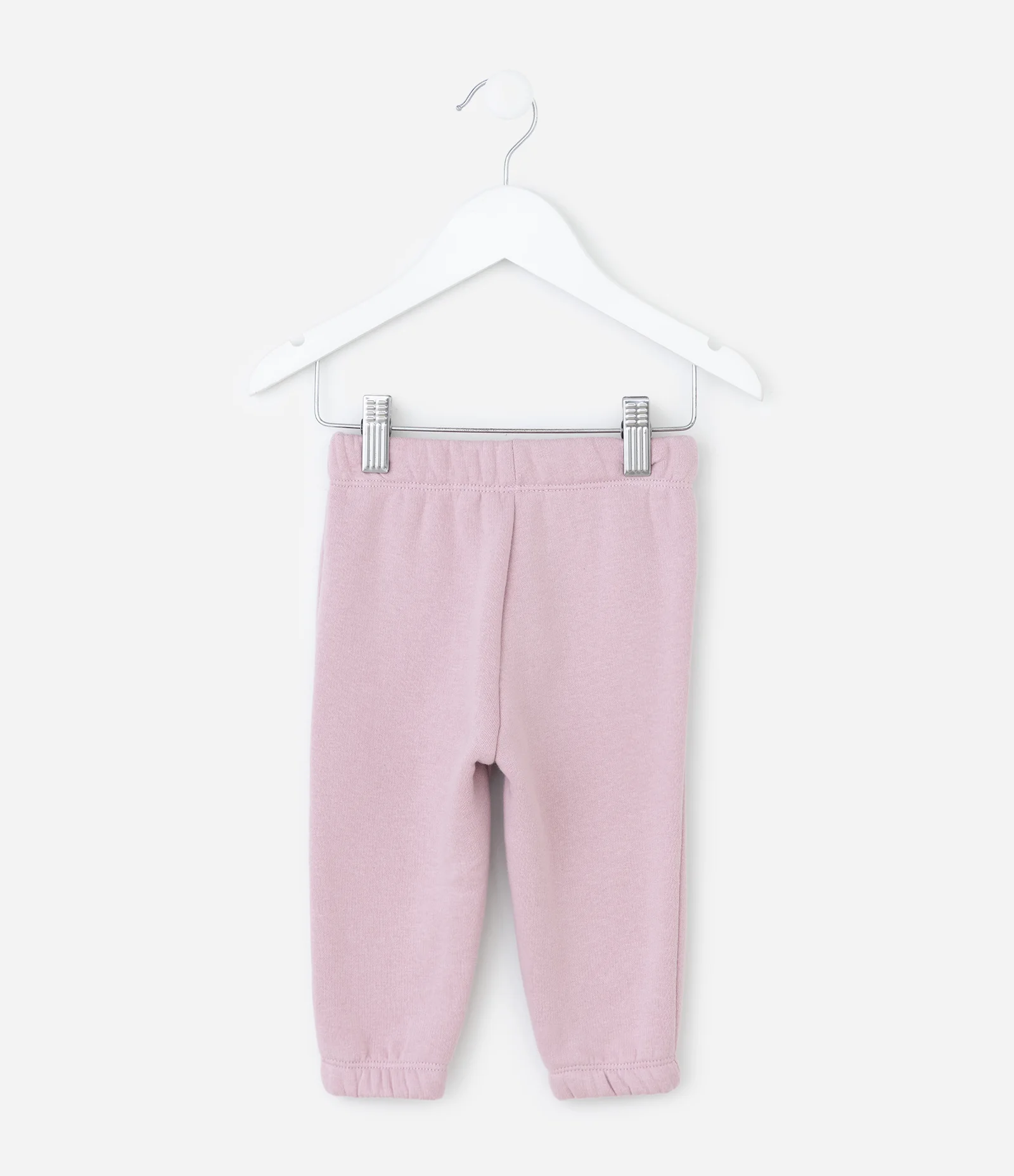 Calça Infantil em Moletom com Felpa e Lacinho – Tam 0 a 18 Meses Rosa Claro 2