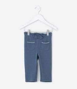 Calça Infantil em Moletom com Laço e Bolsos – Tam 0 a 18 Meses
