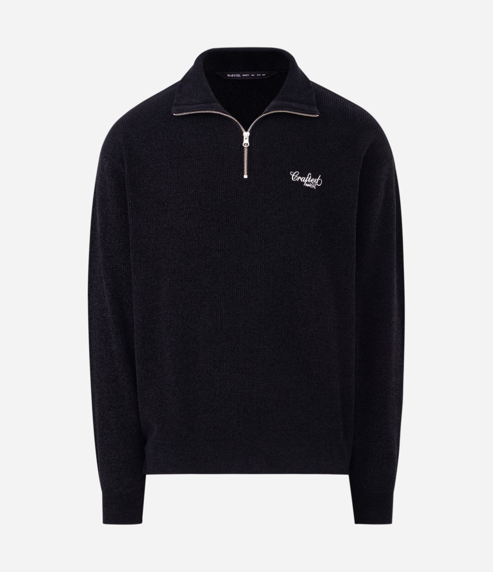 Suéter Chenille Half Zíper Crafted Preto 5