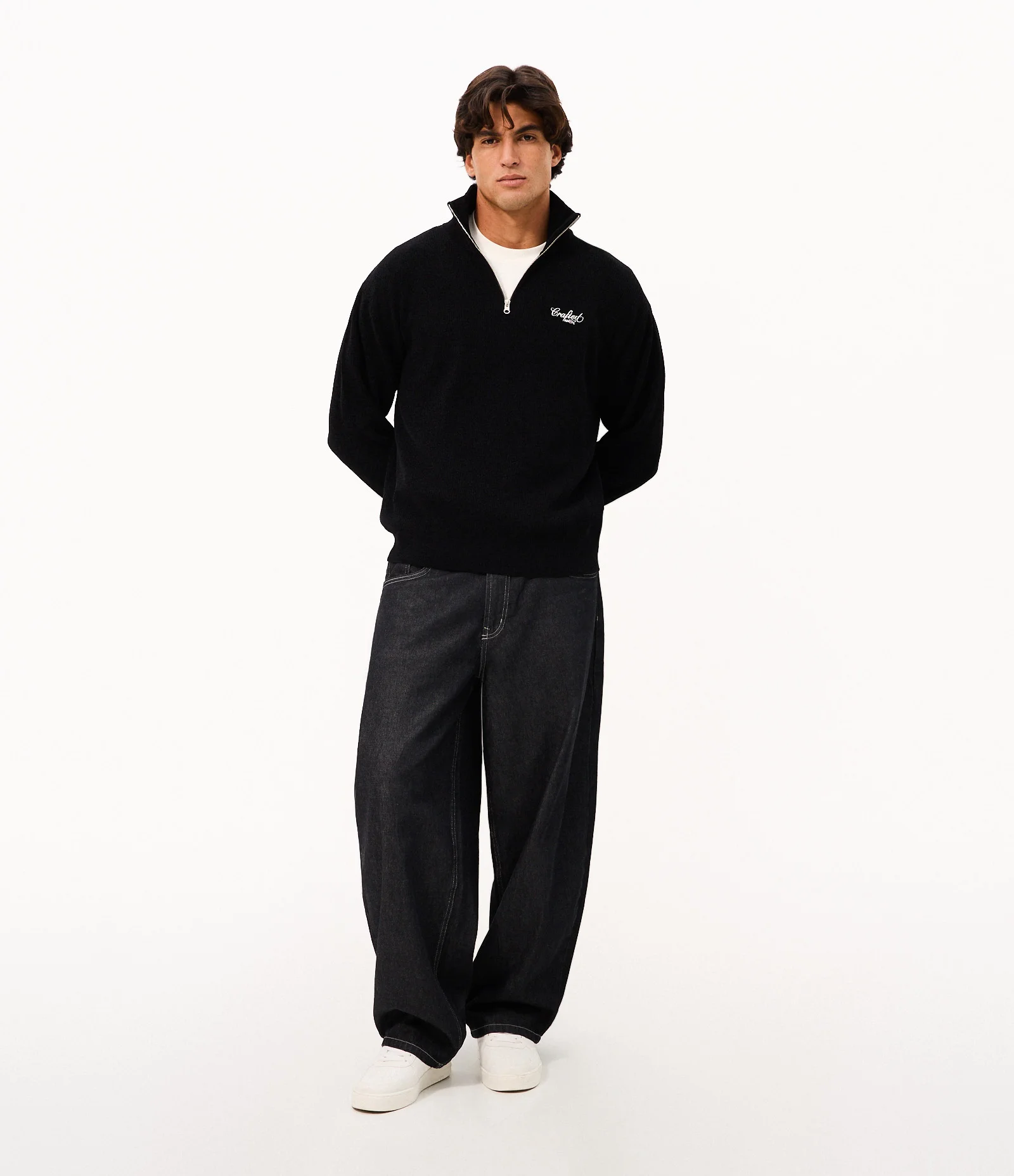Suéter Chenille Half Zíper Crafted Preto 2