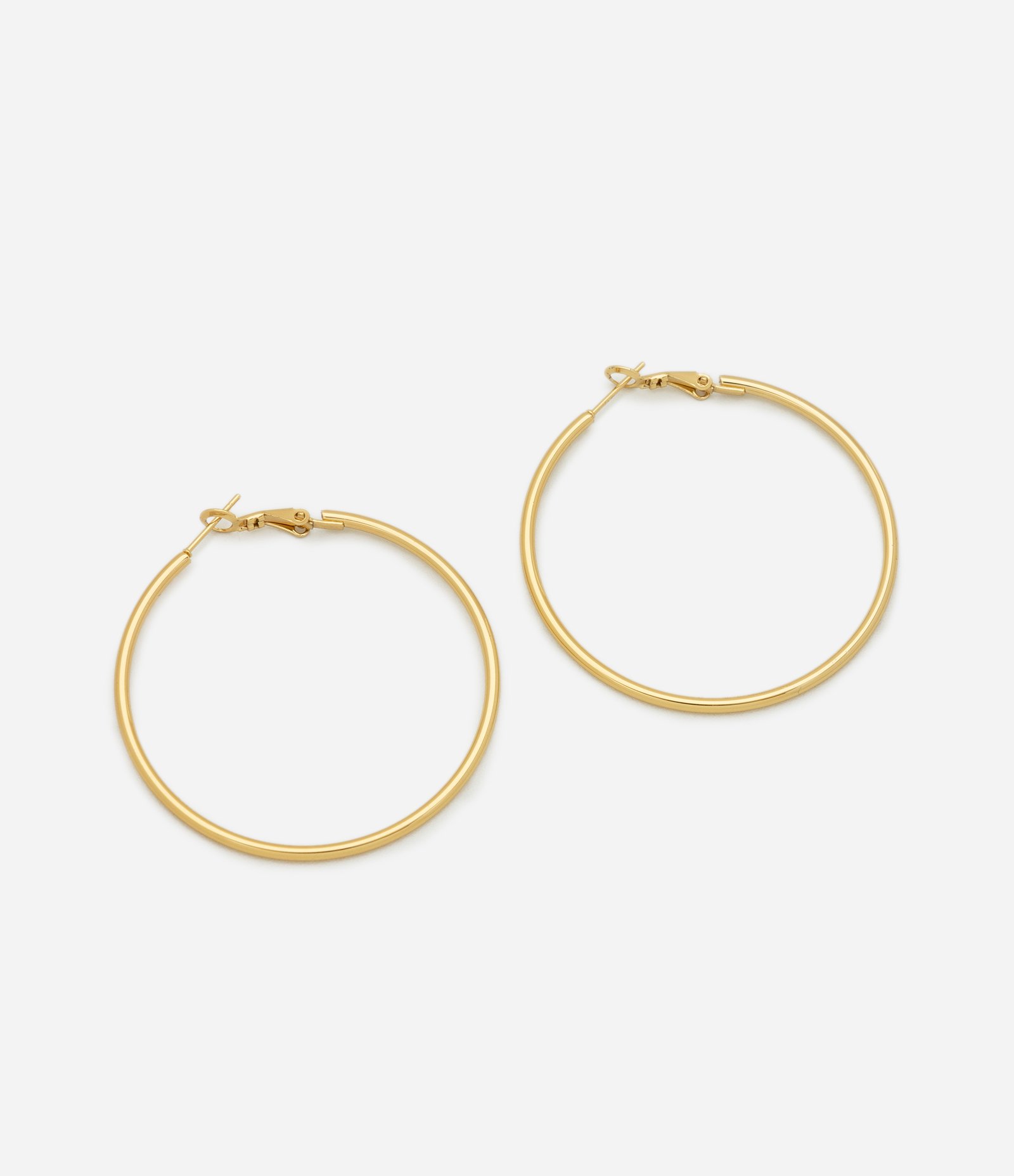 Brinco Argola Grande em Aço Inoxidável À Prova D'água Dourado 2