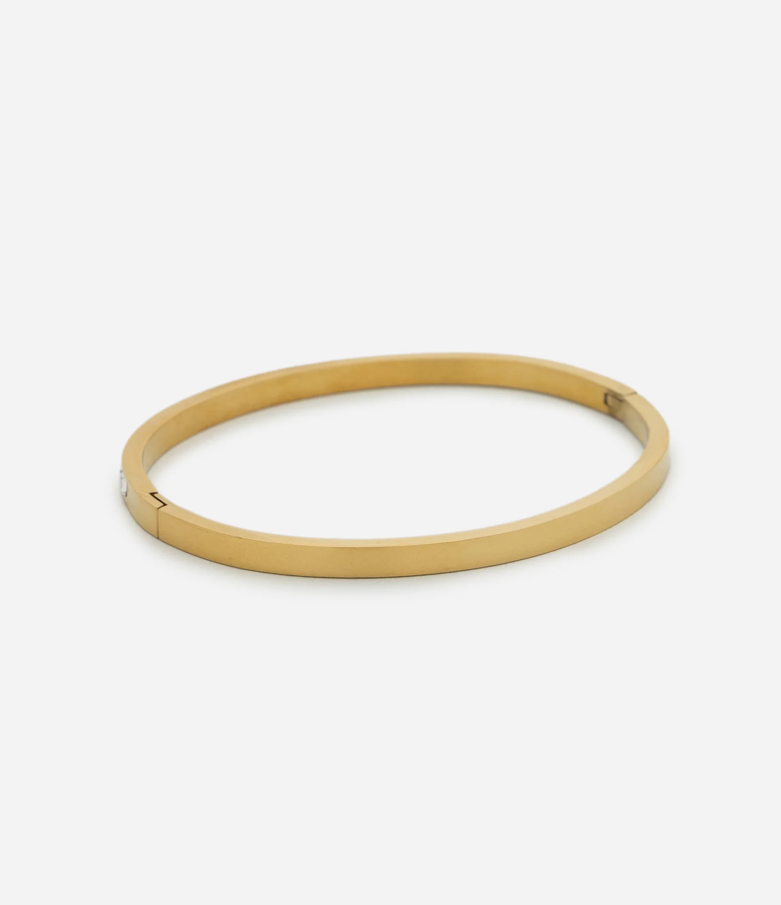 Bracelete Rígido em Metal com Aplicação de Brilhos Dourado 2