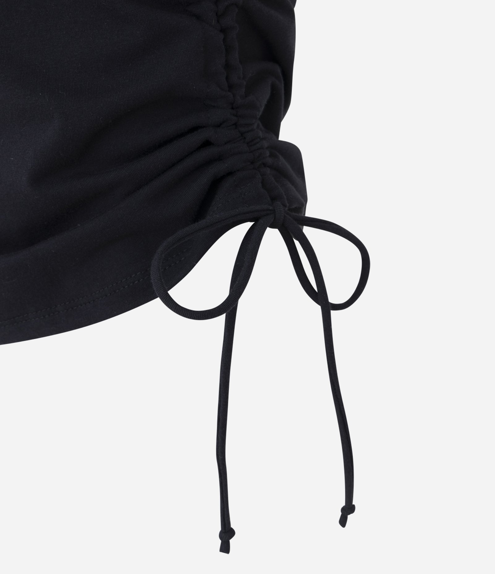 Blusa Cropped com Lettering Latina e Amarração Lateral na Barra Preto 5