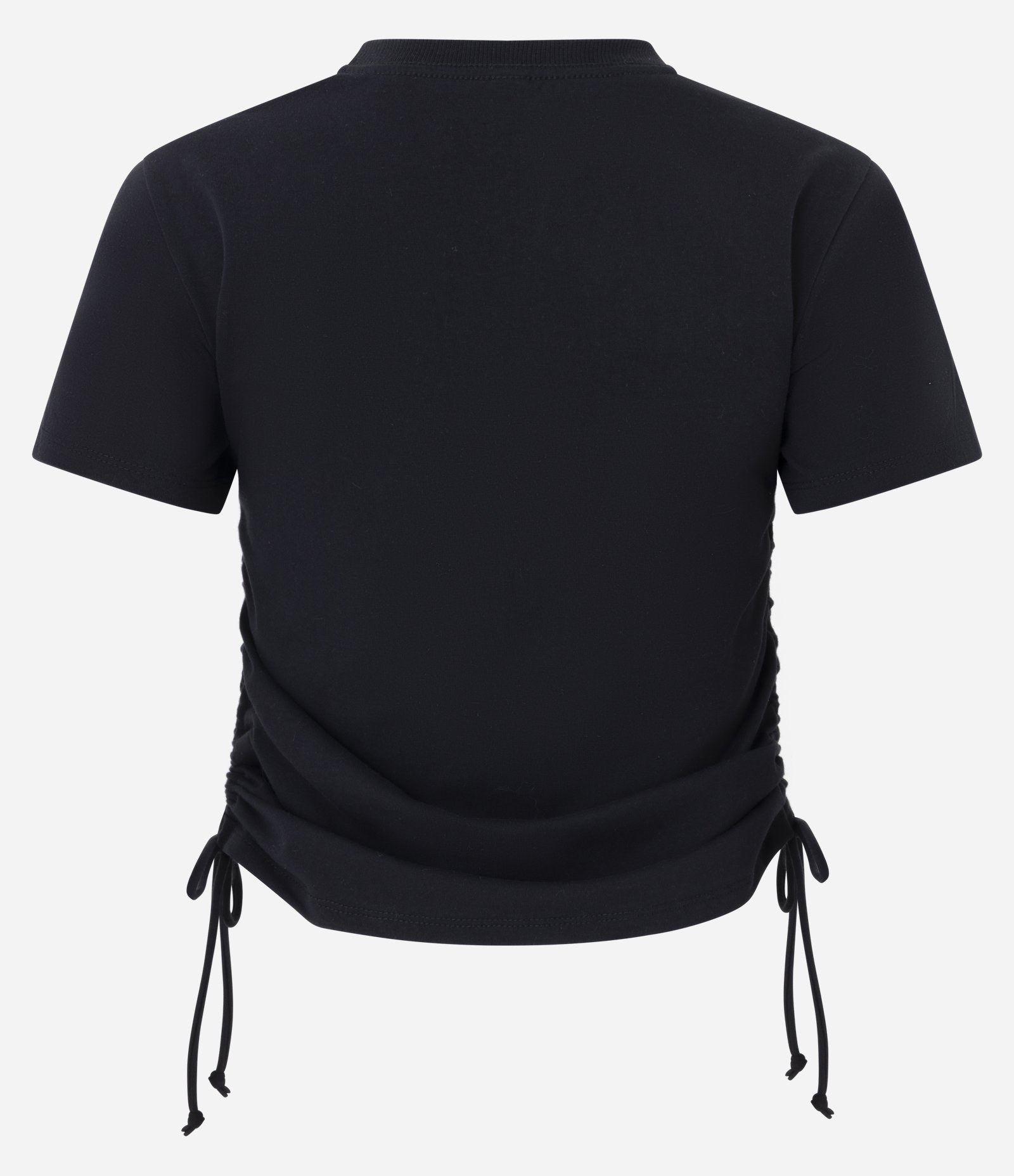 Blusa Cropped com Lettering Latina e Amarração Lateral na Barra Preto 6