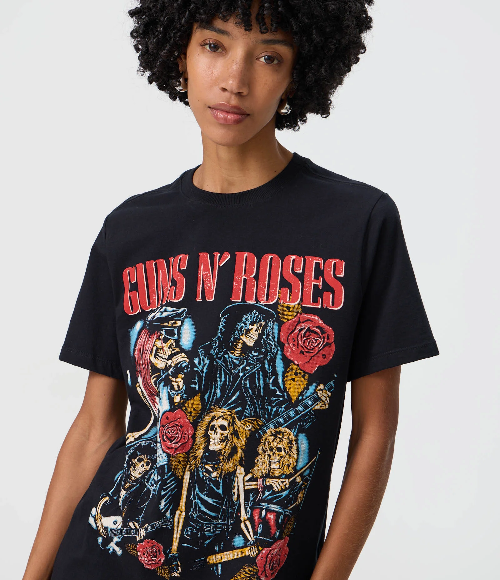 Camiseta em Algodão com Estampa Guns N’ Roses Preto 1