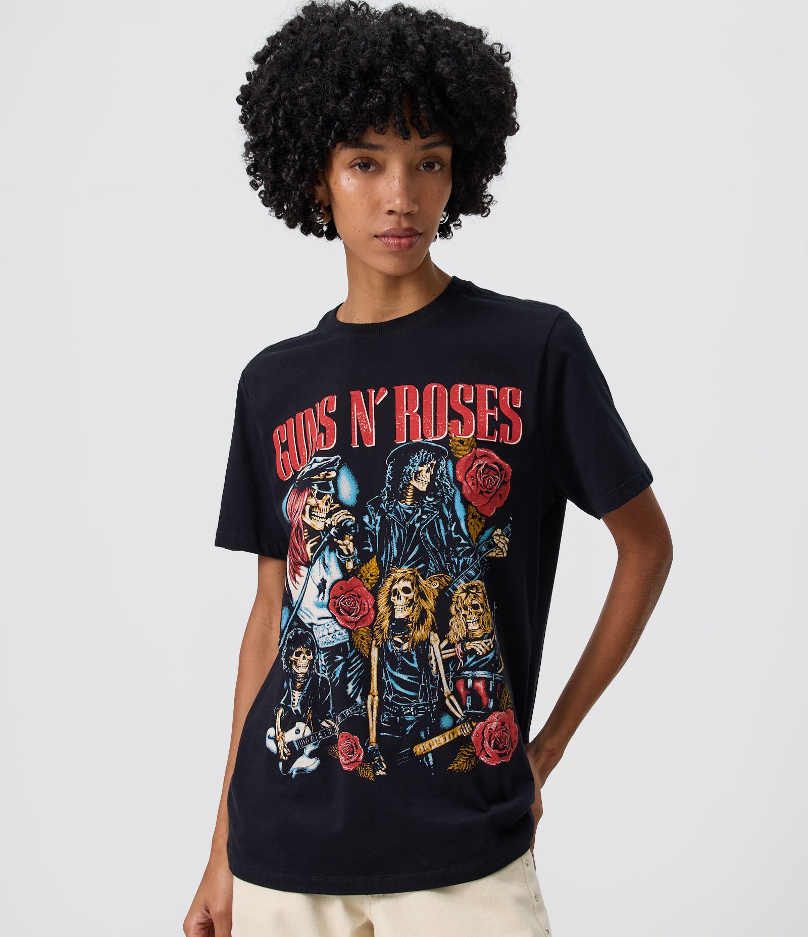 Camiseta em Algodão com Estampa Guns N’ Roses Preto 3