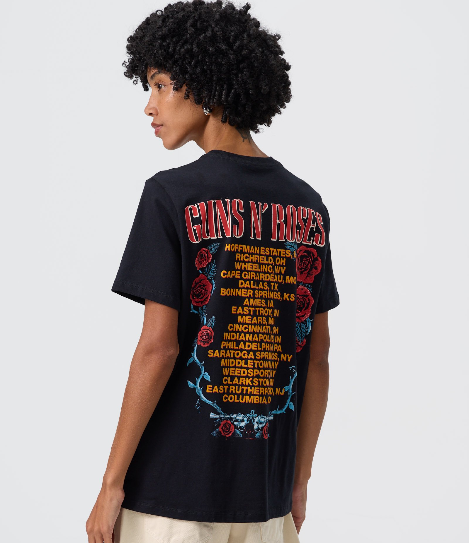 Camiseta em Algodão com Estampa Guns N’ Roses Preto 4
