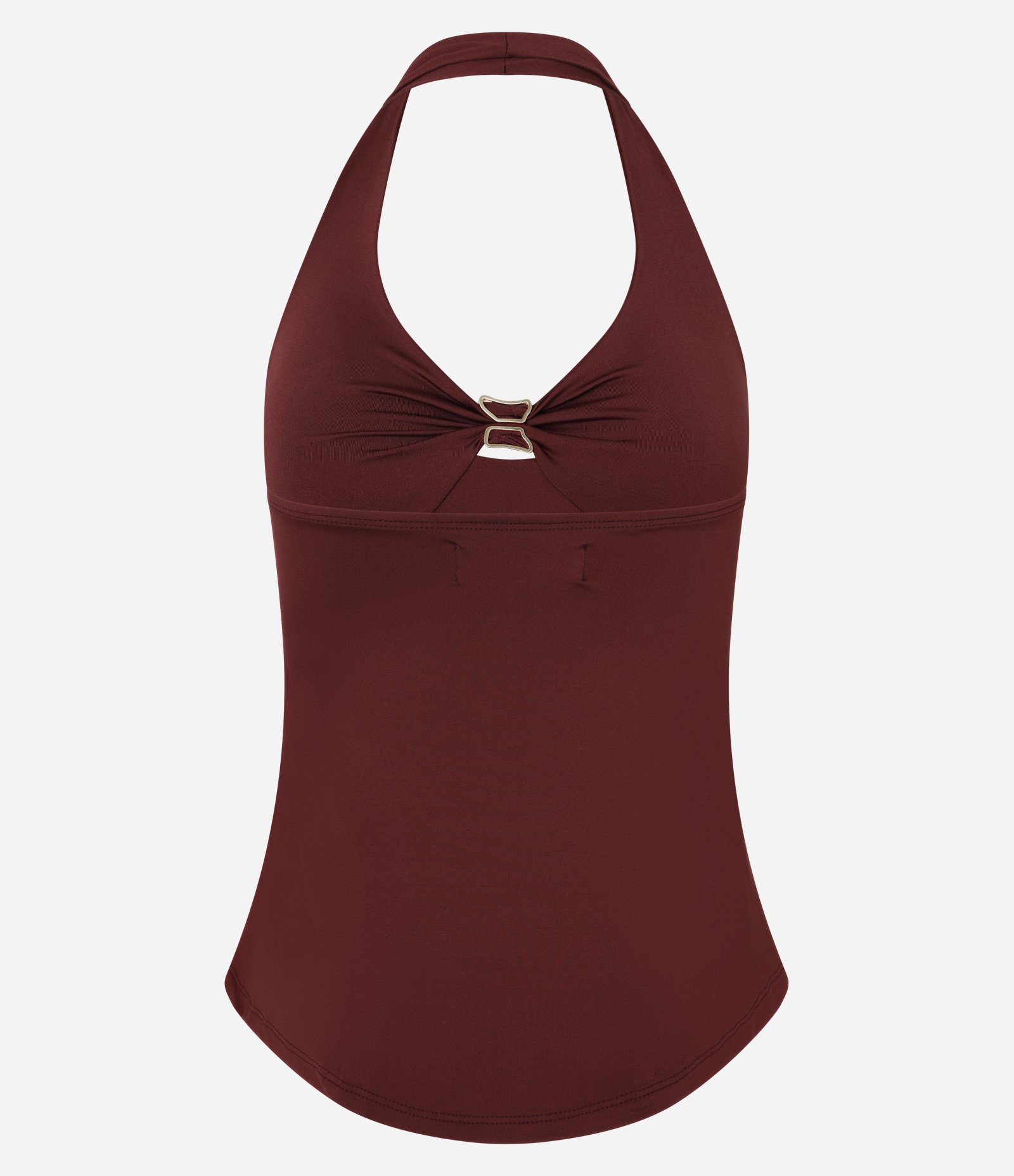 Blusa Frente Única com Aviamento no Decote Vermelho 6