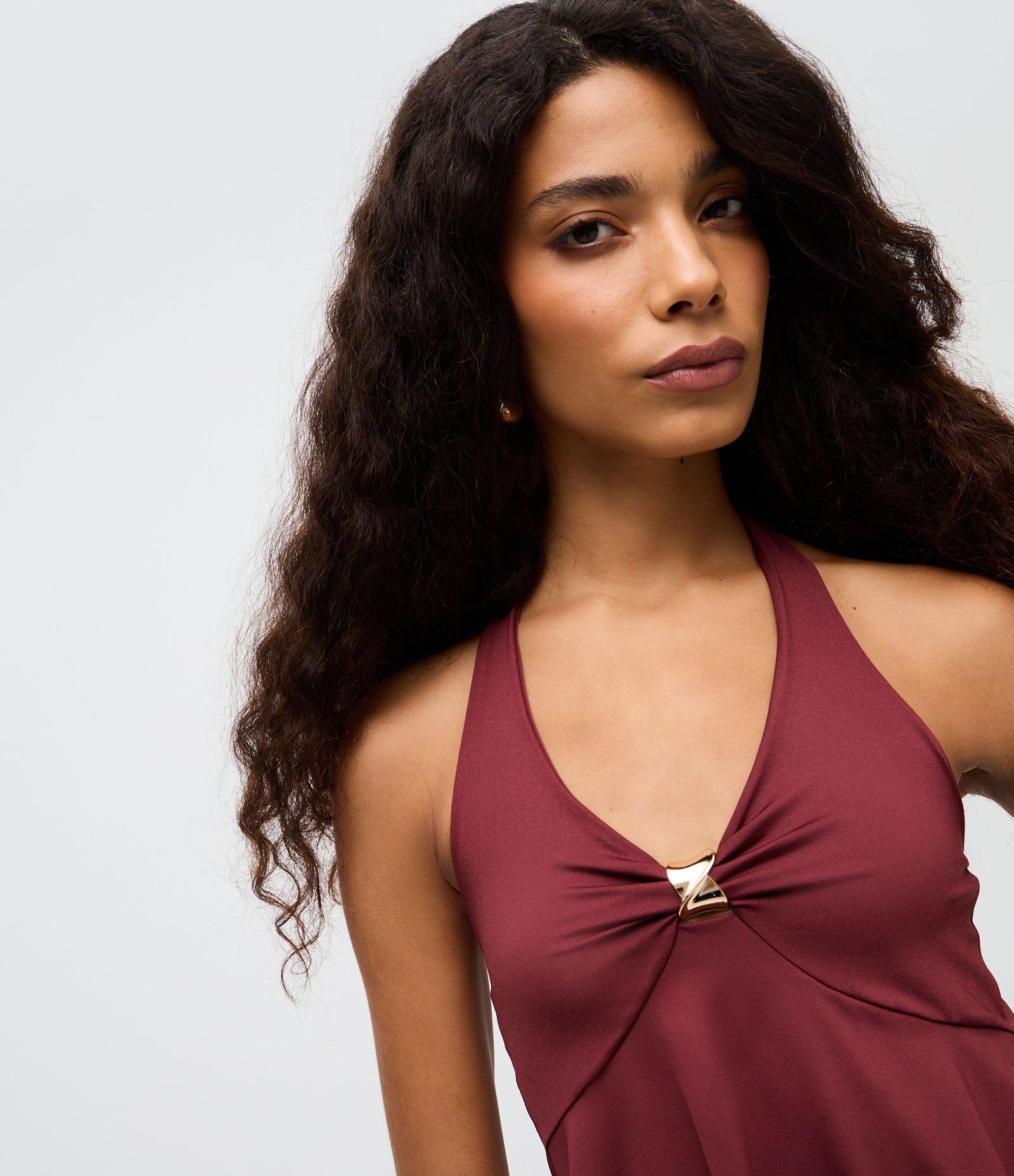 Blusa Frente Única com Aviamento no Decote Vermelho 3