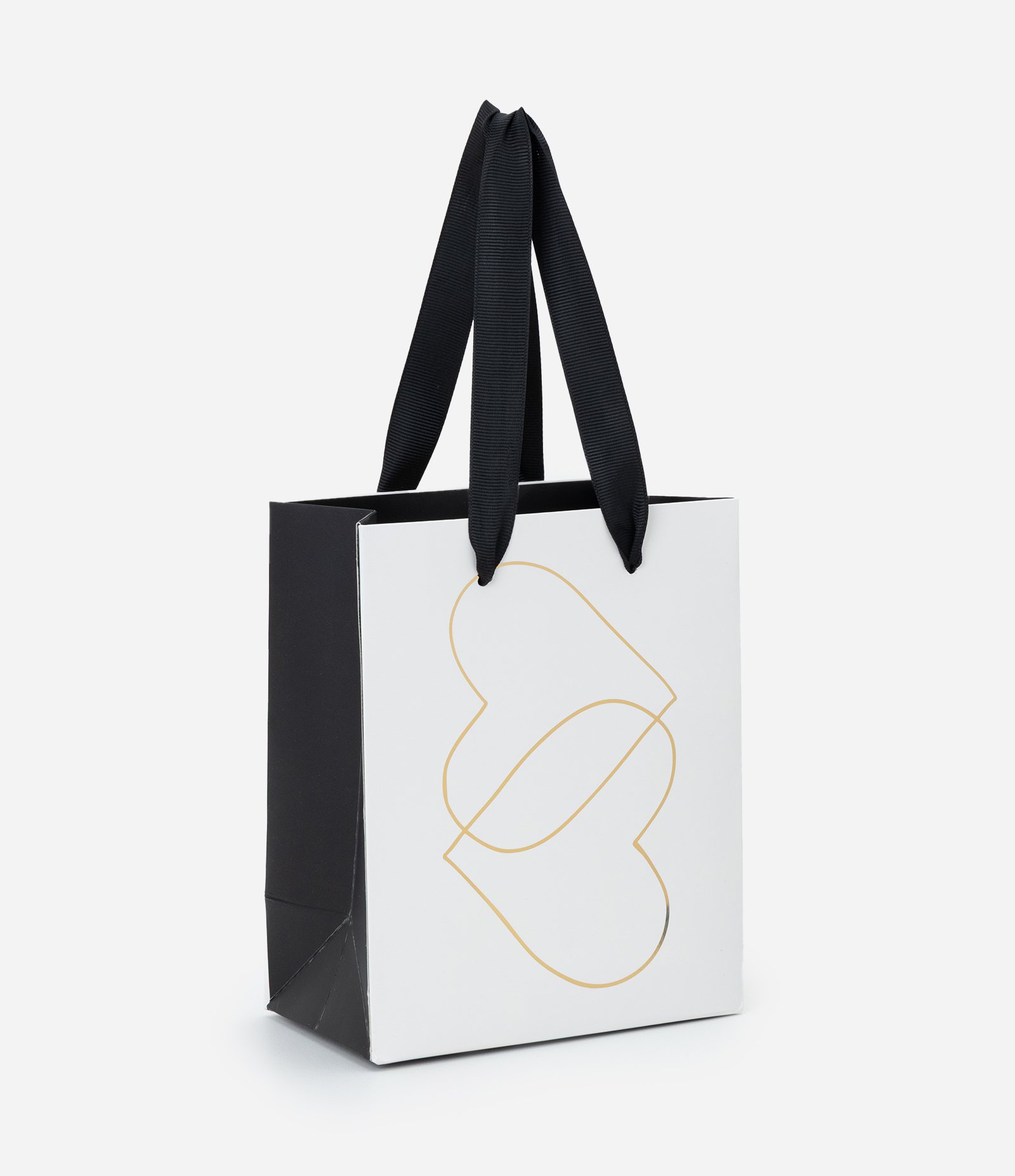 Embalagem de Presente Extra Pequeno com Estampa de Coração Off White 1