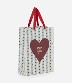 Embalagem de Presente Pequena com Estampa de Coração