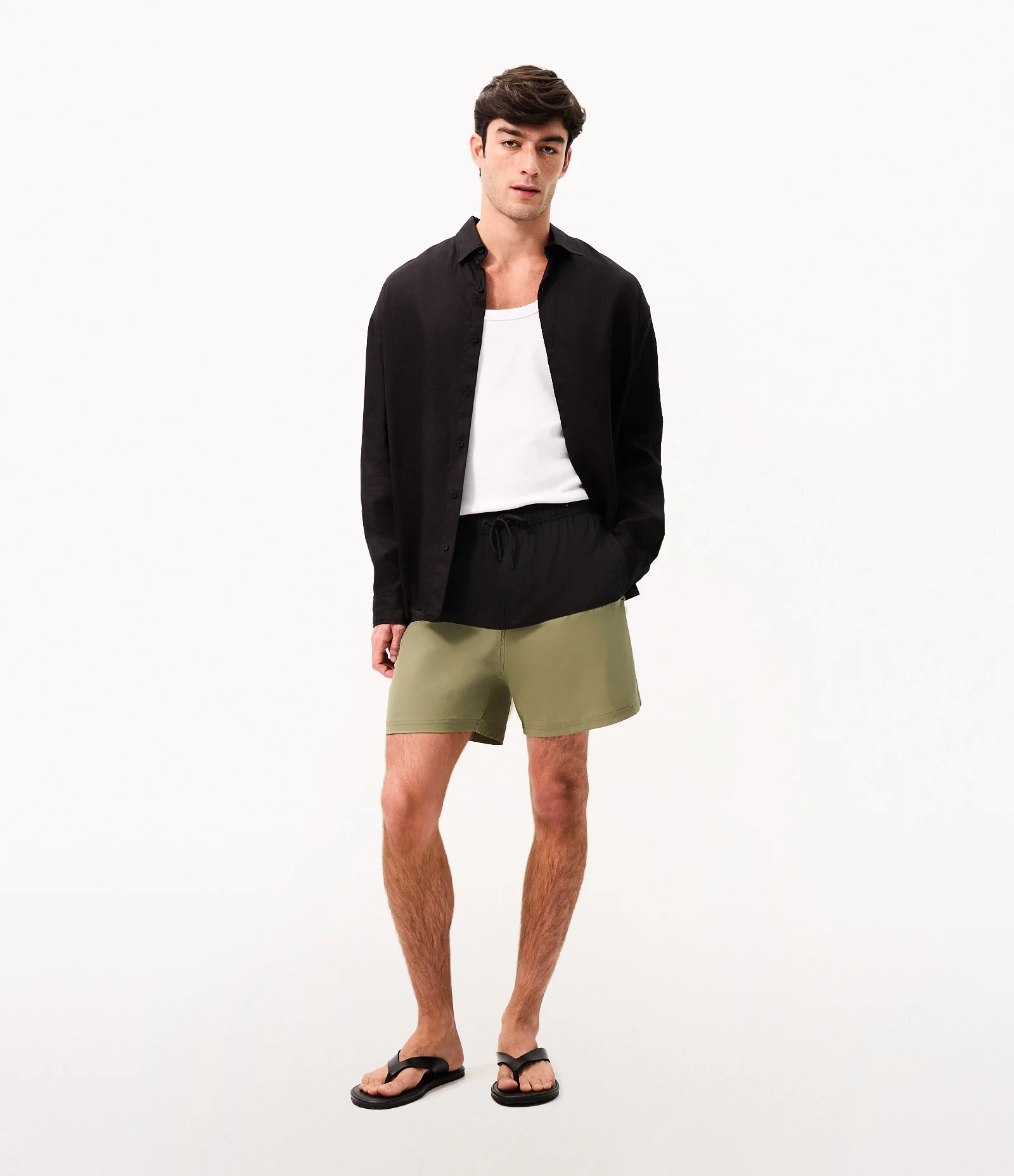 Bermuda em Ripstop com Bolso com Zíper e Estampa Bicolor Verde 1