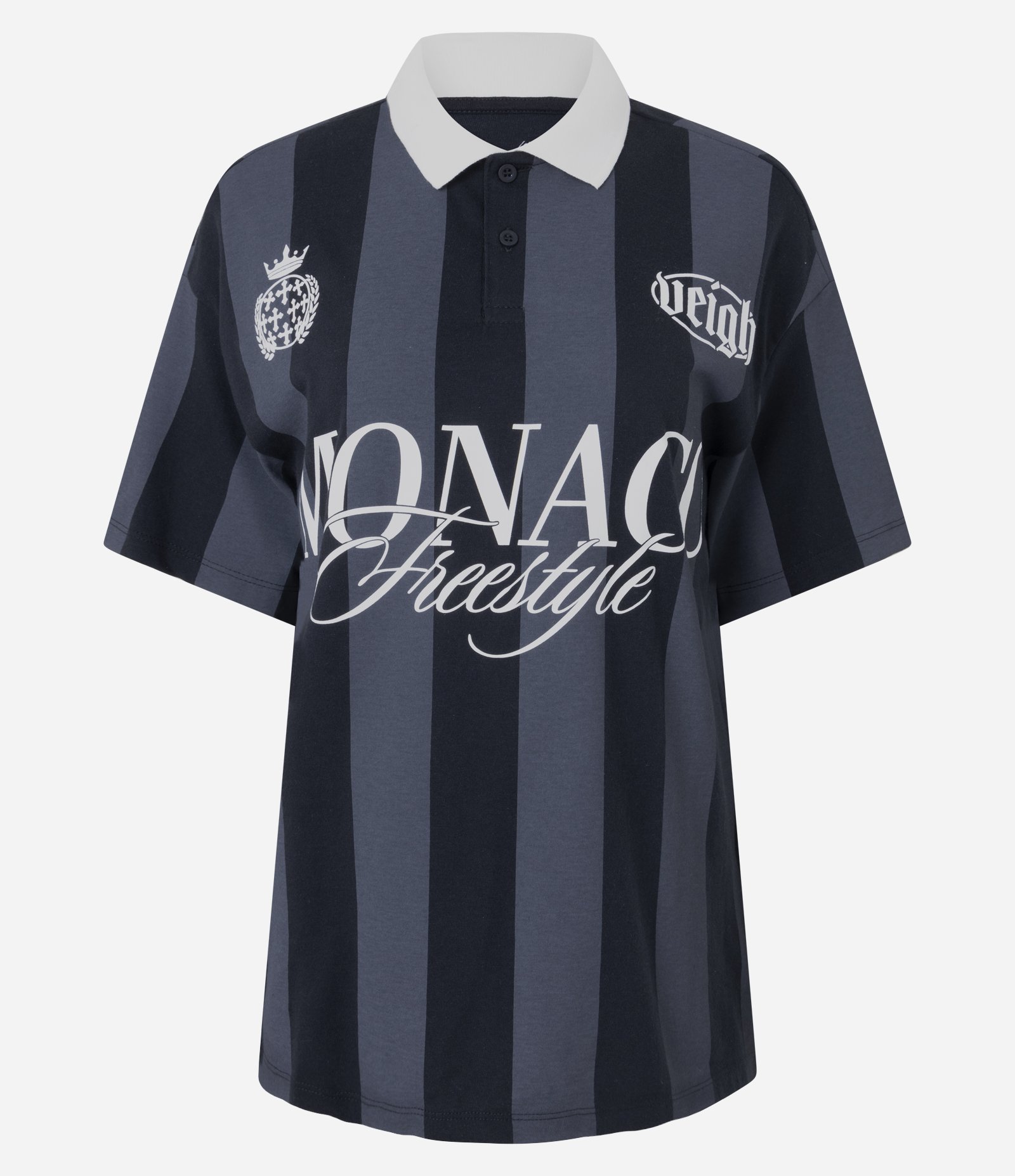 Camiseta em Algodão com Gola Polo Estampa Monaco Veigh Preto 10