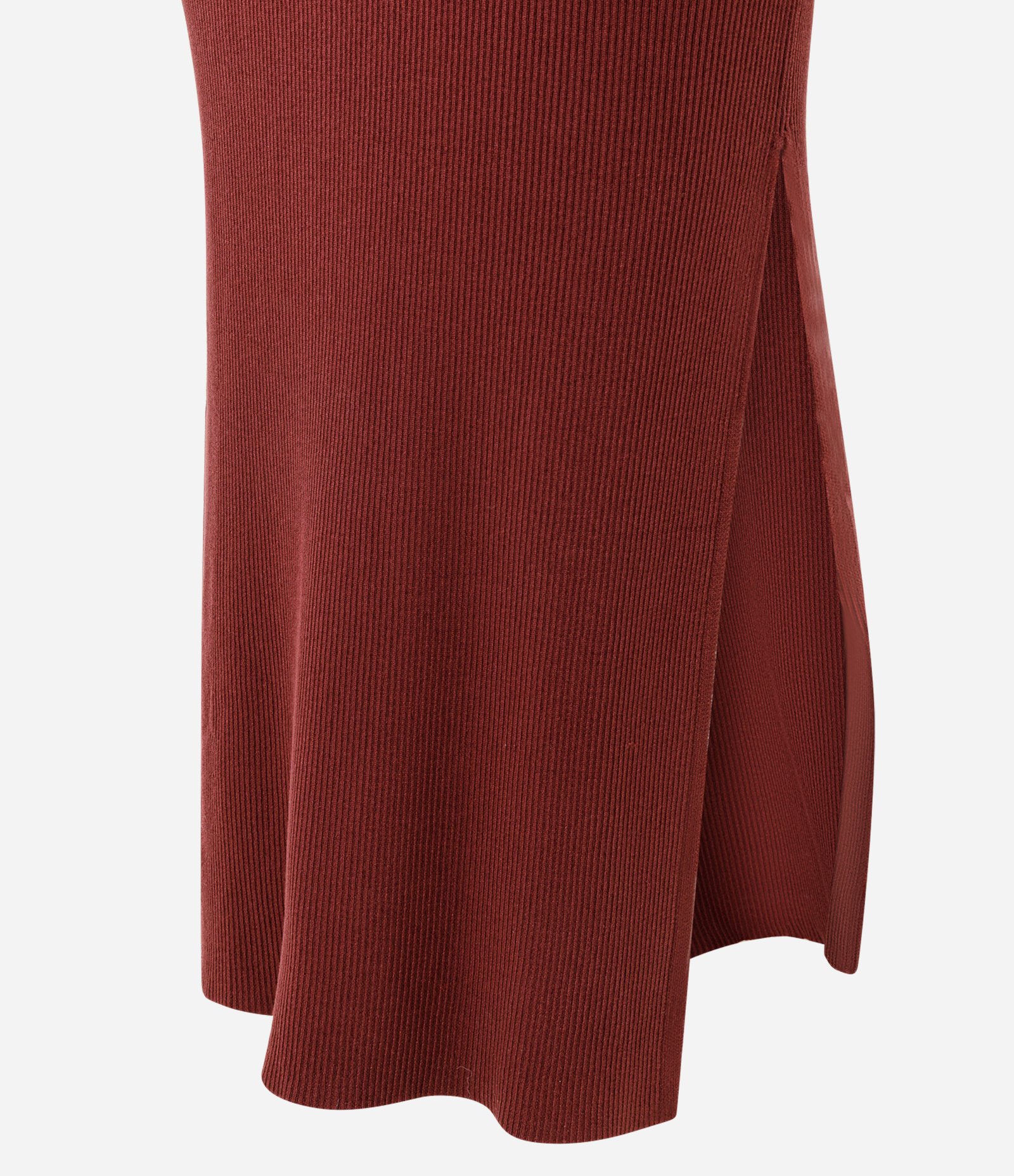Vestido Longo em Tricô com Gola Polo Vermelho 4