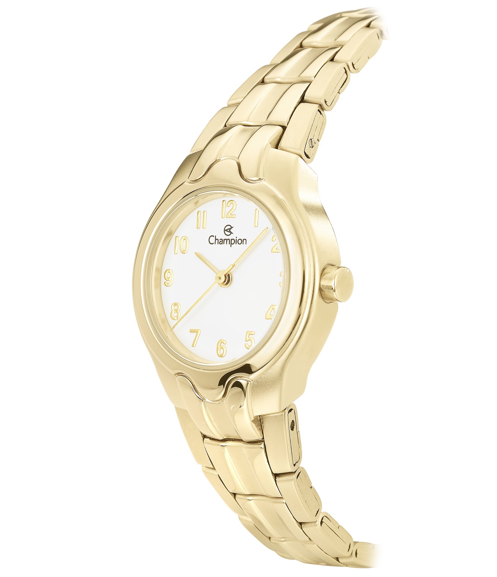 Kit Relógio Analógico Aço Feminino Champion Dourado 2