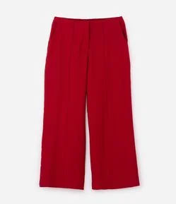 Calça Alfaiatada Wide com Friso Frontal Curve & Plus Size