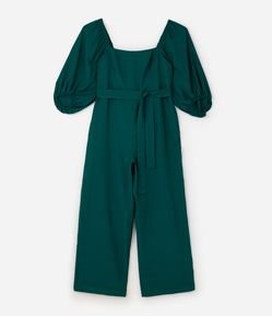 Macacão Pantalona Liso com Decote Quadrado Curve & Plus Size