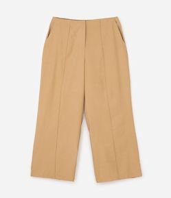 Calça Alfaiatada Wide com Friso Frontal Curve & Plus Size