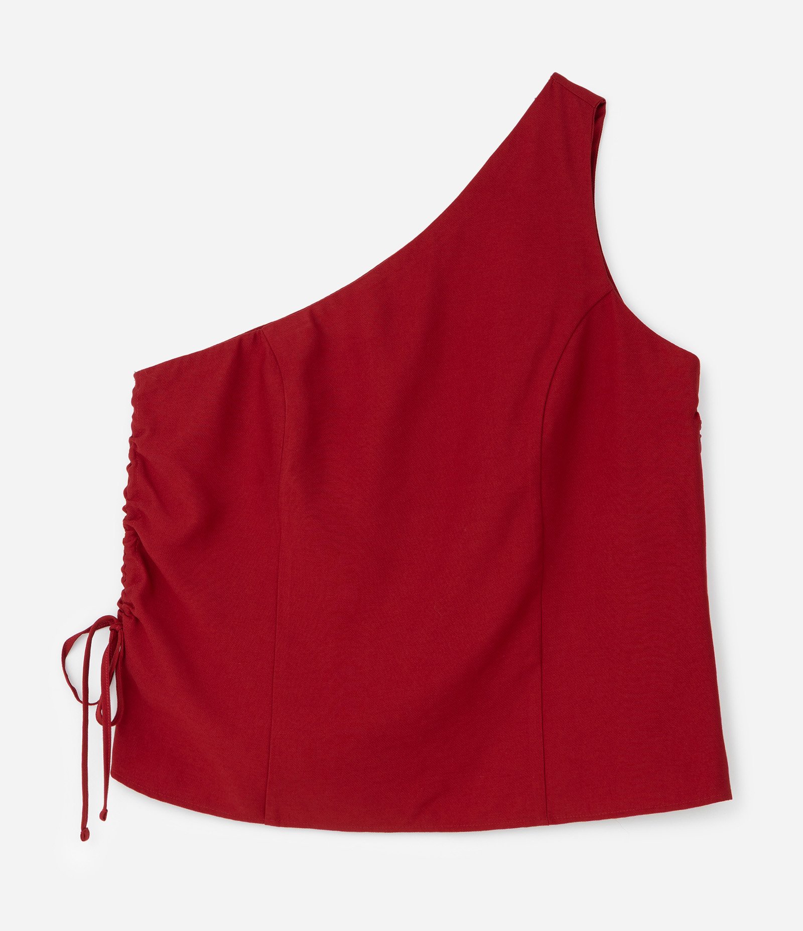 Regata Ombro Único com Amarração Lateral Curve & Plus Size Vermelho 1