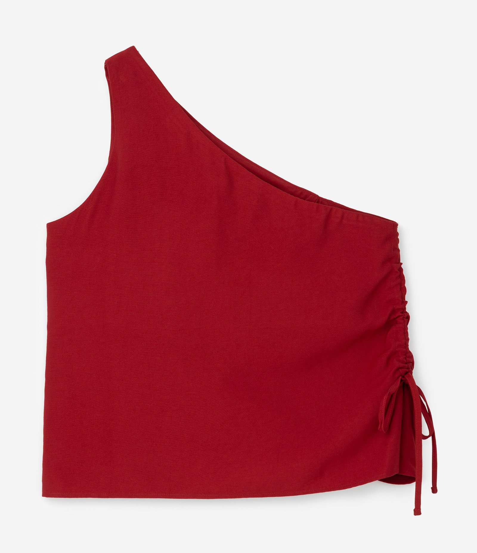 Regata Ombro Único com Amarração Lateral Curve & Plus Size Vermelho 2