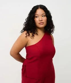 Regata Ombro Único com Amarração Lateral Curve & Plus Size