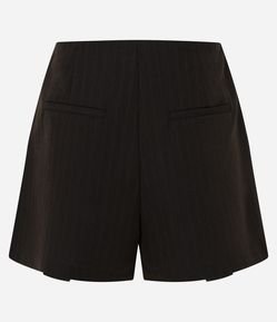 Short Alfaiatado com Cinto Fino e Textura Espinha