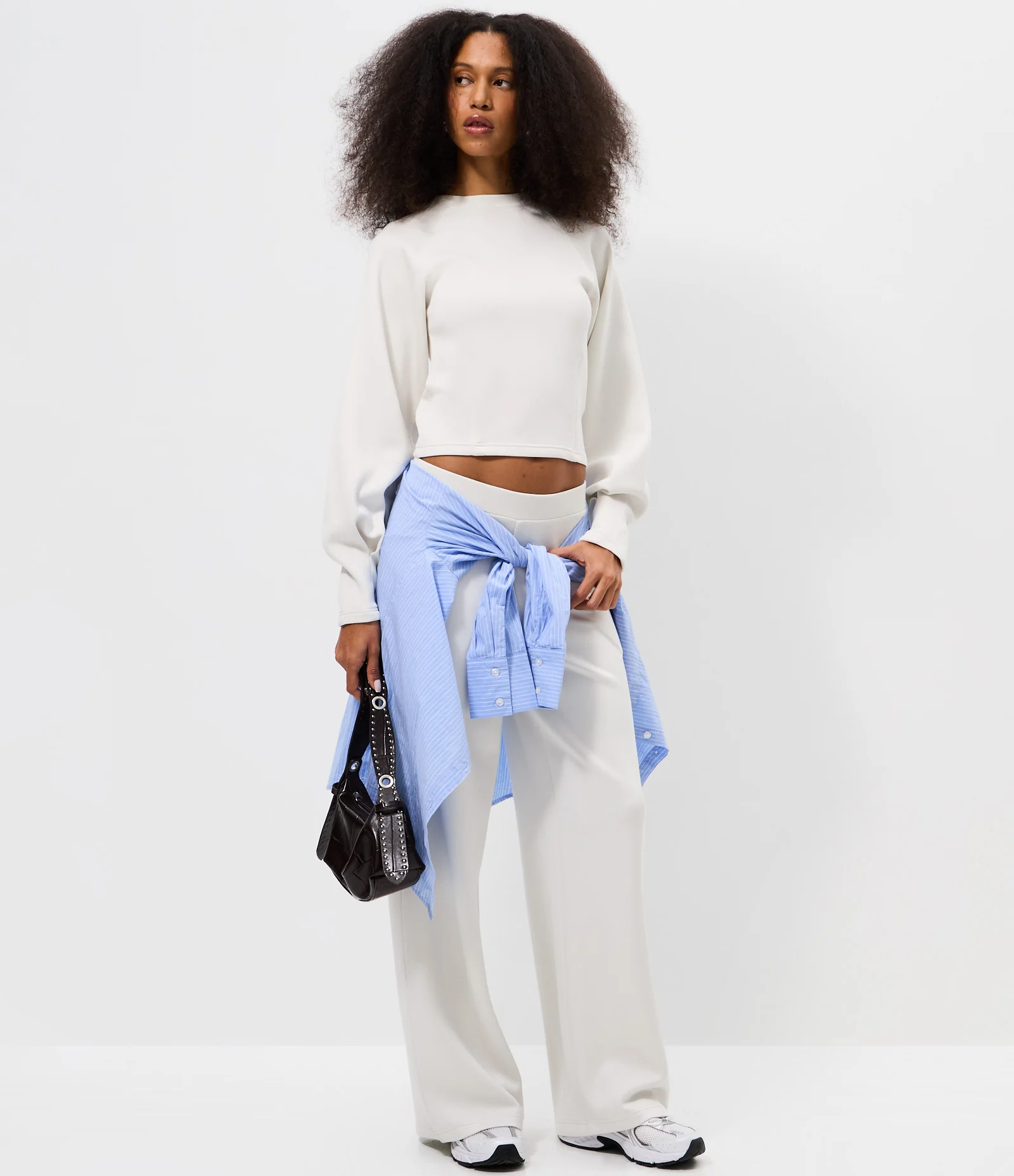 Blusa de Frio Manga Longa em Microfibra Branco 2