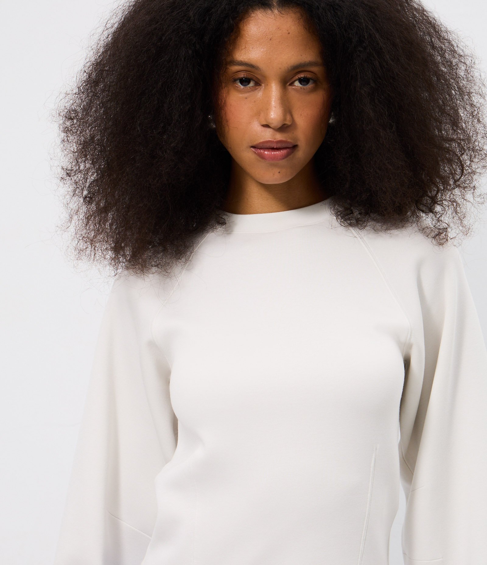 Blusa de Frio Manga Longa em Microfibra Branco 3