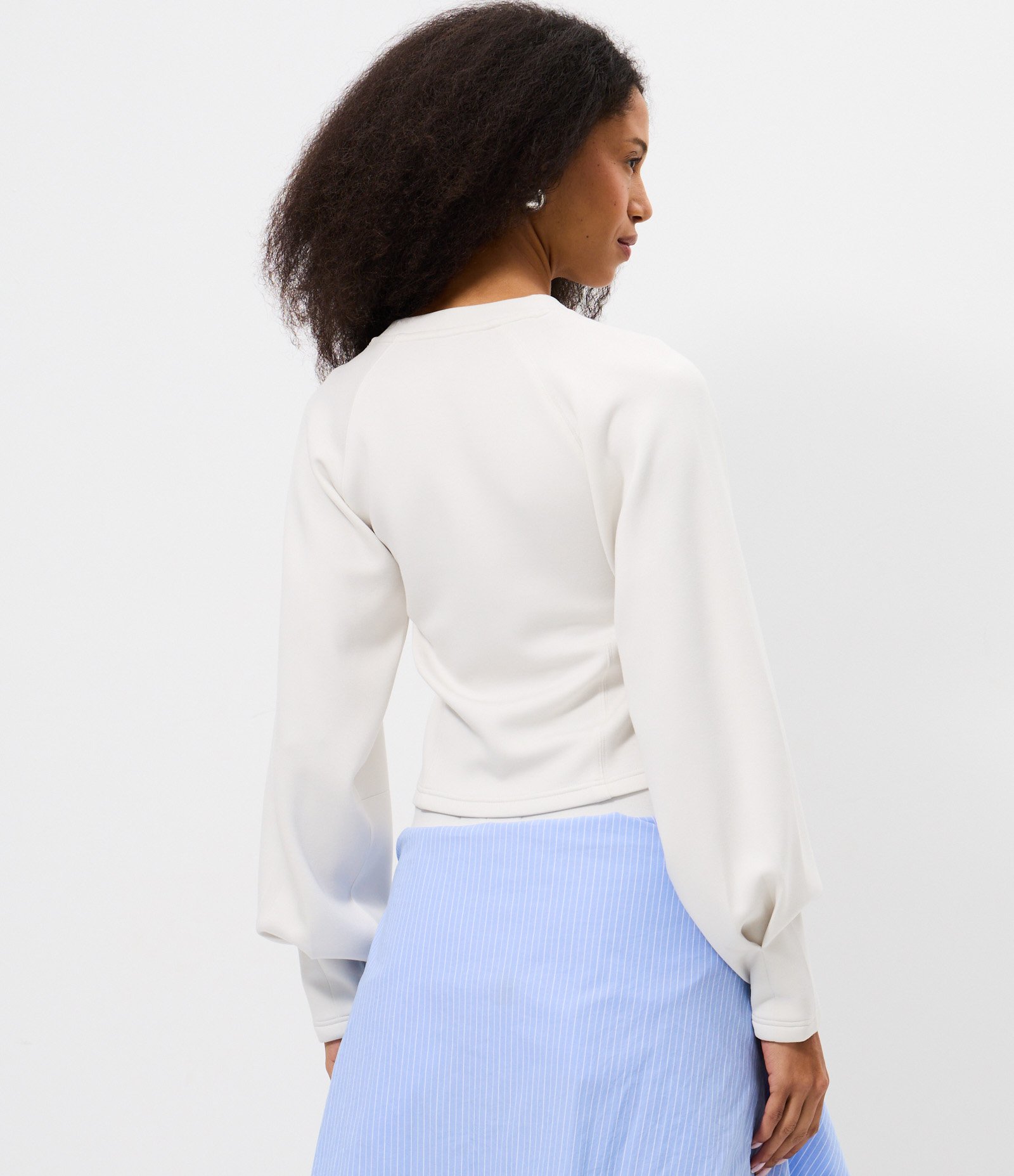 Blusa de Frio Manga Longa em Microfibra Branco 4