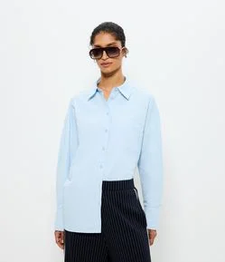 Camisa Oversized em Tricoline Efeito Empapelada